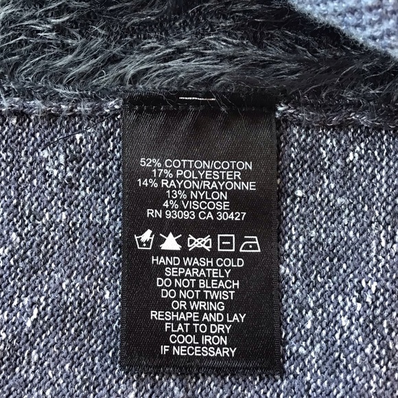 Nic + Zoe Textured Colorblock Open Cardigan Sweater Blue/Gray - Picture 9 of 10